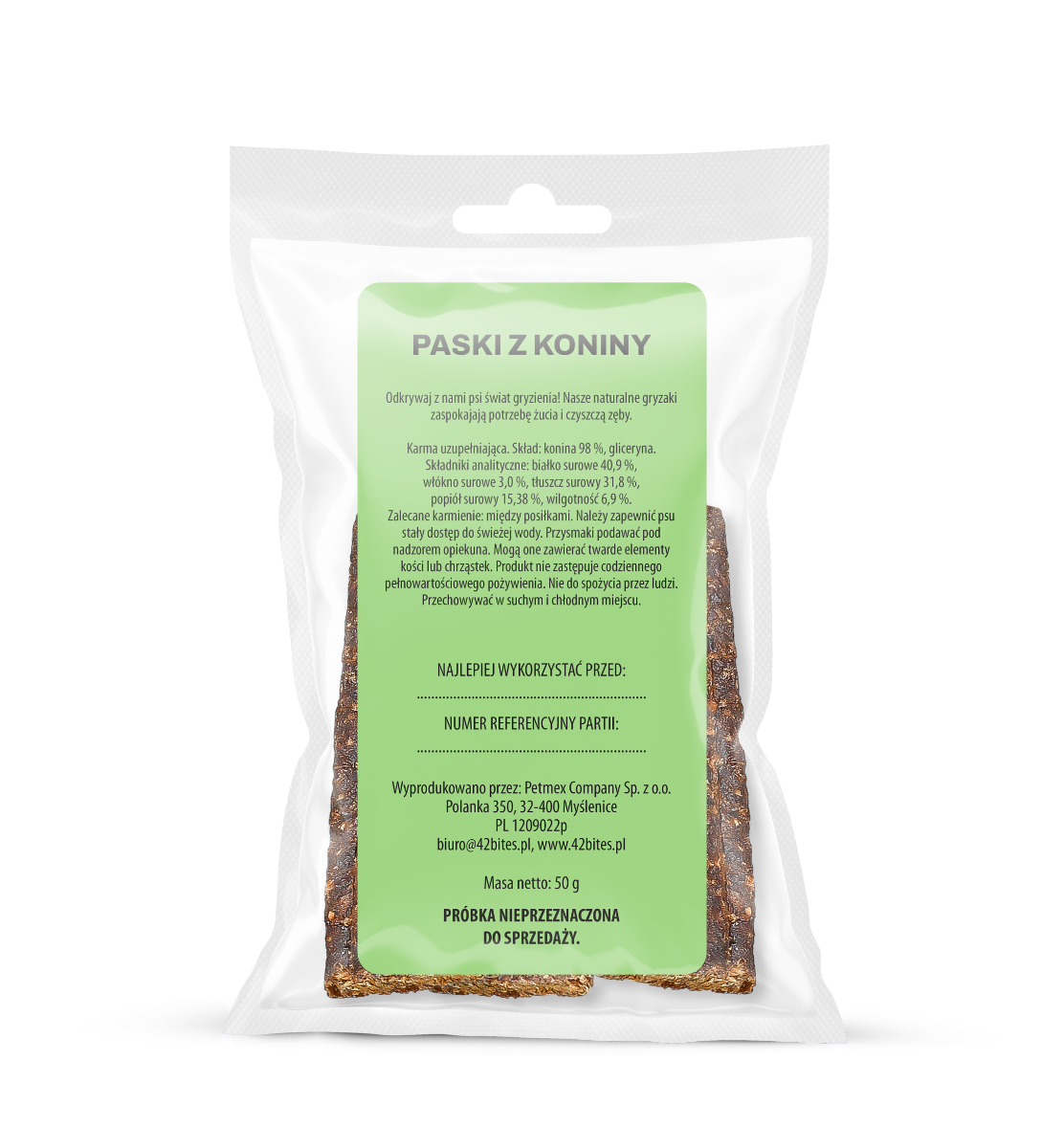 (Tester) Paski z koniny 50g - 42 Bites - Hover view