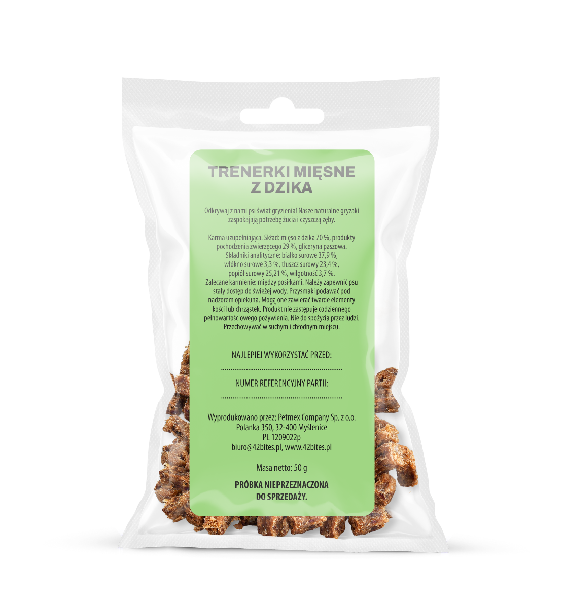 (Tester) Trenerki mięsne z dzika 50g - 42 Bites - Hover view