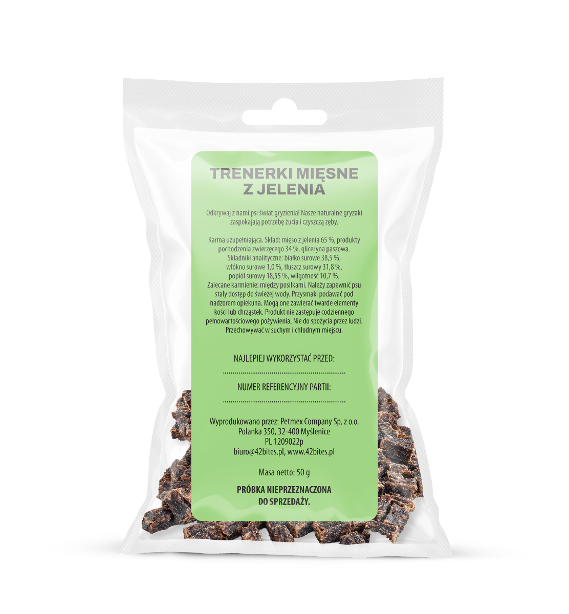 (Tester) Trenerki mięsne z jelenia 50g - 42 Bites - Hover view