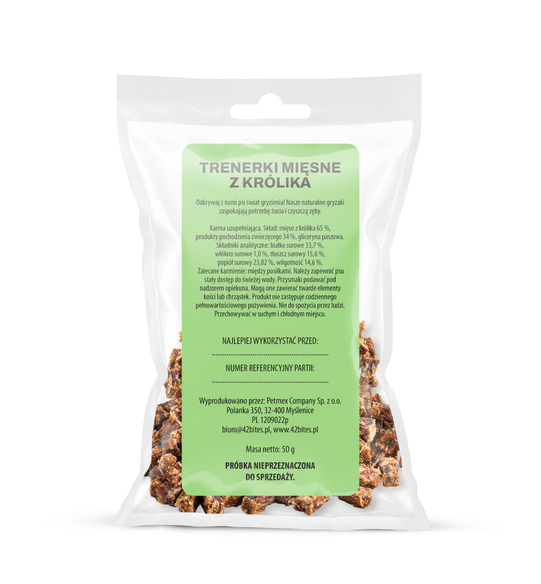 (Tester) Trenerki mięsne z królika 50g - 42 Bites - Hover view
