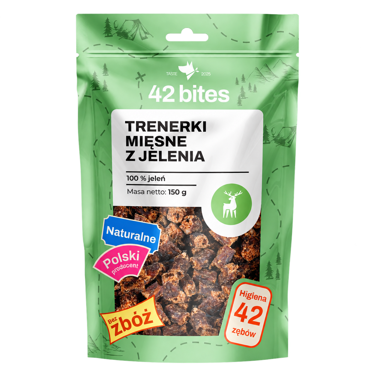 Trenerki mięsne z jelenia 150g - 42 Bites - Hover view