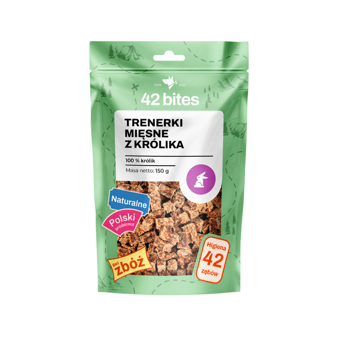 Trenerki mięsne z kr&oacute;lika 150g - 42 Bites - Hover view