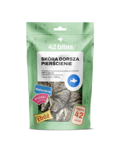 Sk&oacute;ra dorsza pierścienie 100g - 42 Bites
