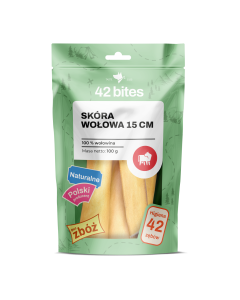 Sk&oacute;ra wołowa 15 cm 100g - 42 Bites