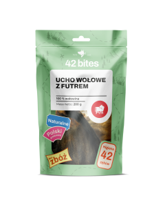 Ucho wołowe z futrem 1 szt. - 42 Bites