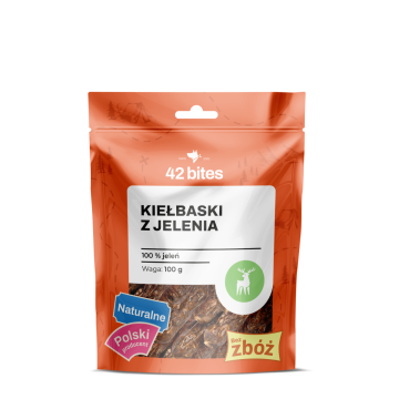 Kiełbaski z jelenia 100g - 42 Bites