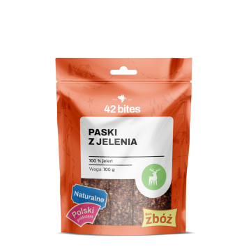 Paski z jelenia 150g - 42 Bites
