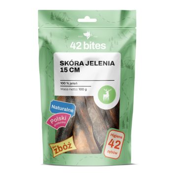Skóra jelenia 15 cm 100g - 42 Bites