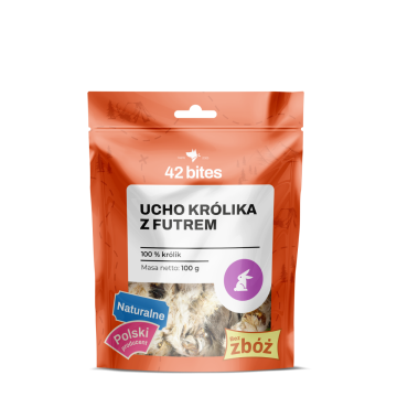 Ucho królika z futrem 100g - 42 Bites